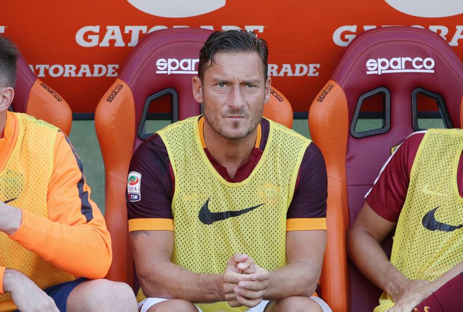 Francesco Totti parte in panchina. Ansa